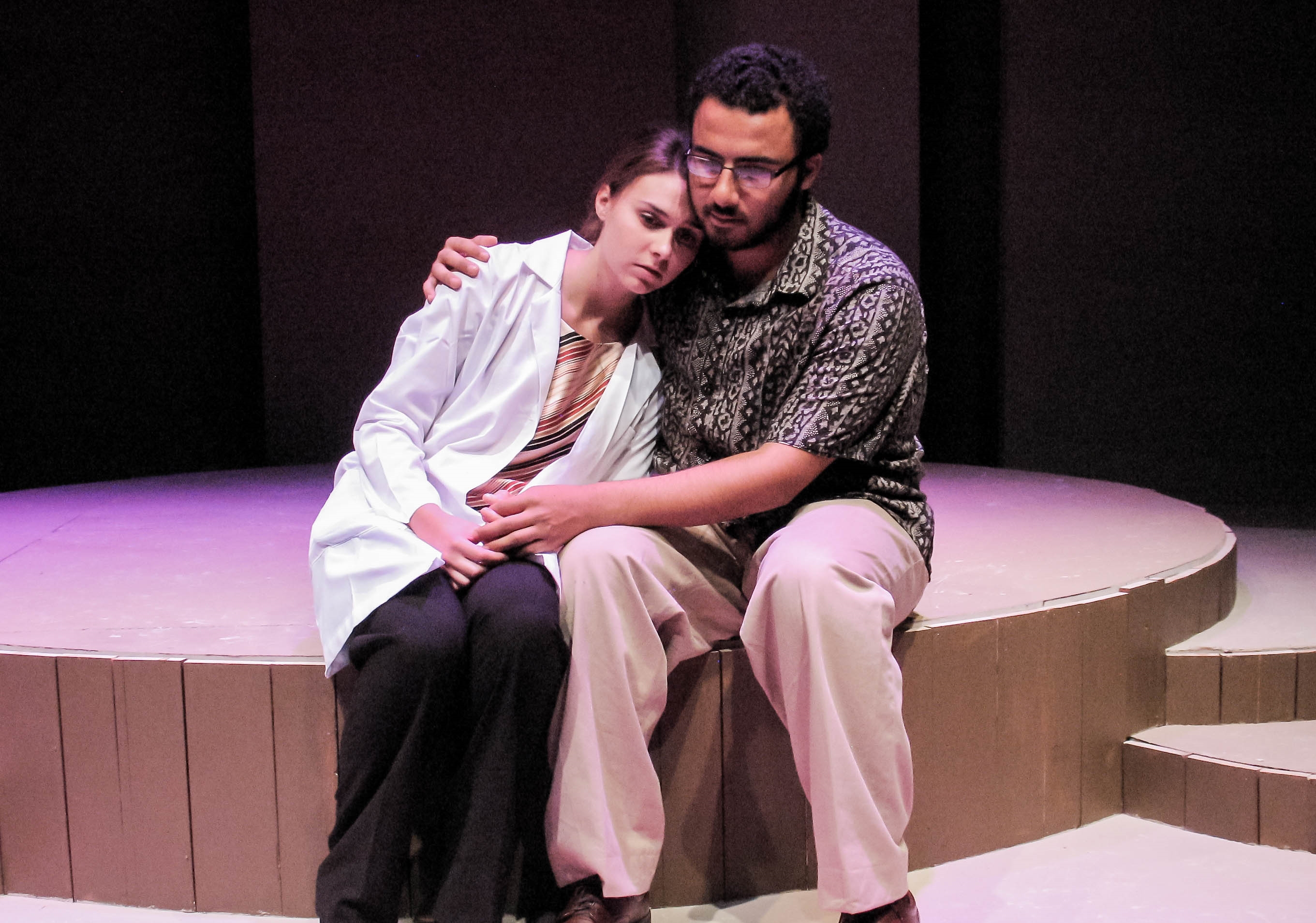 Mount Union students performing on stage in Informed Consent
