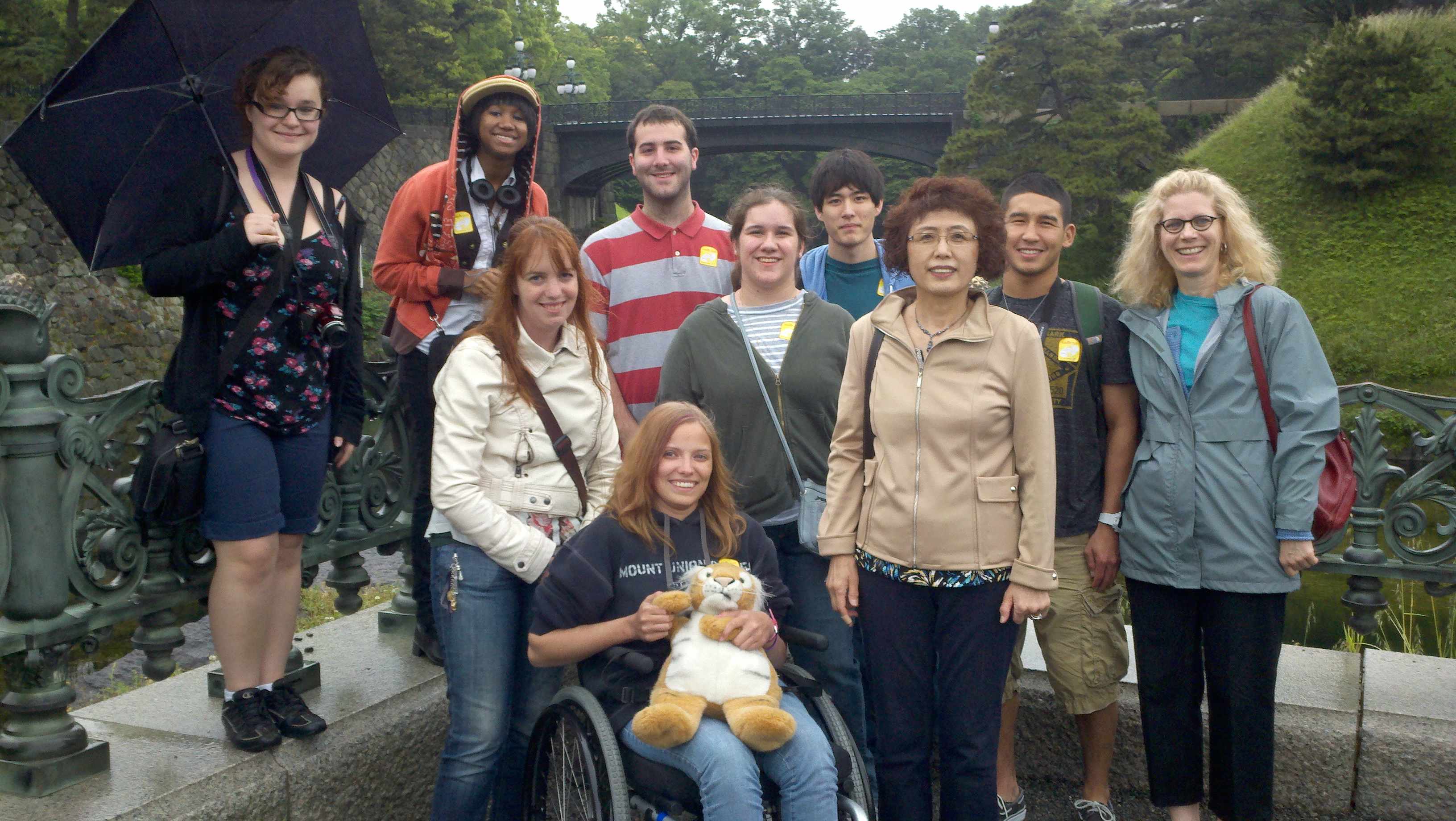 Students with advisor in Japan