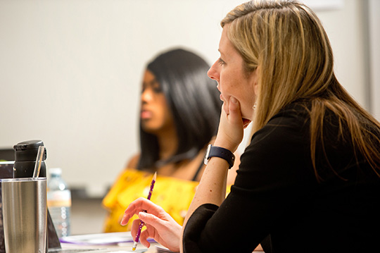 University of Mount Union AYA students and professor in a classroom 