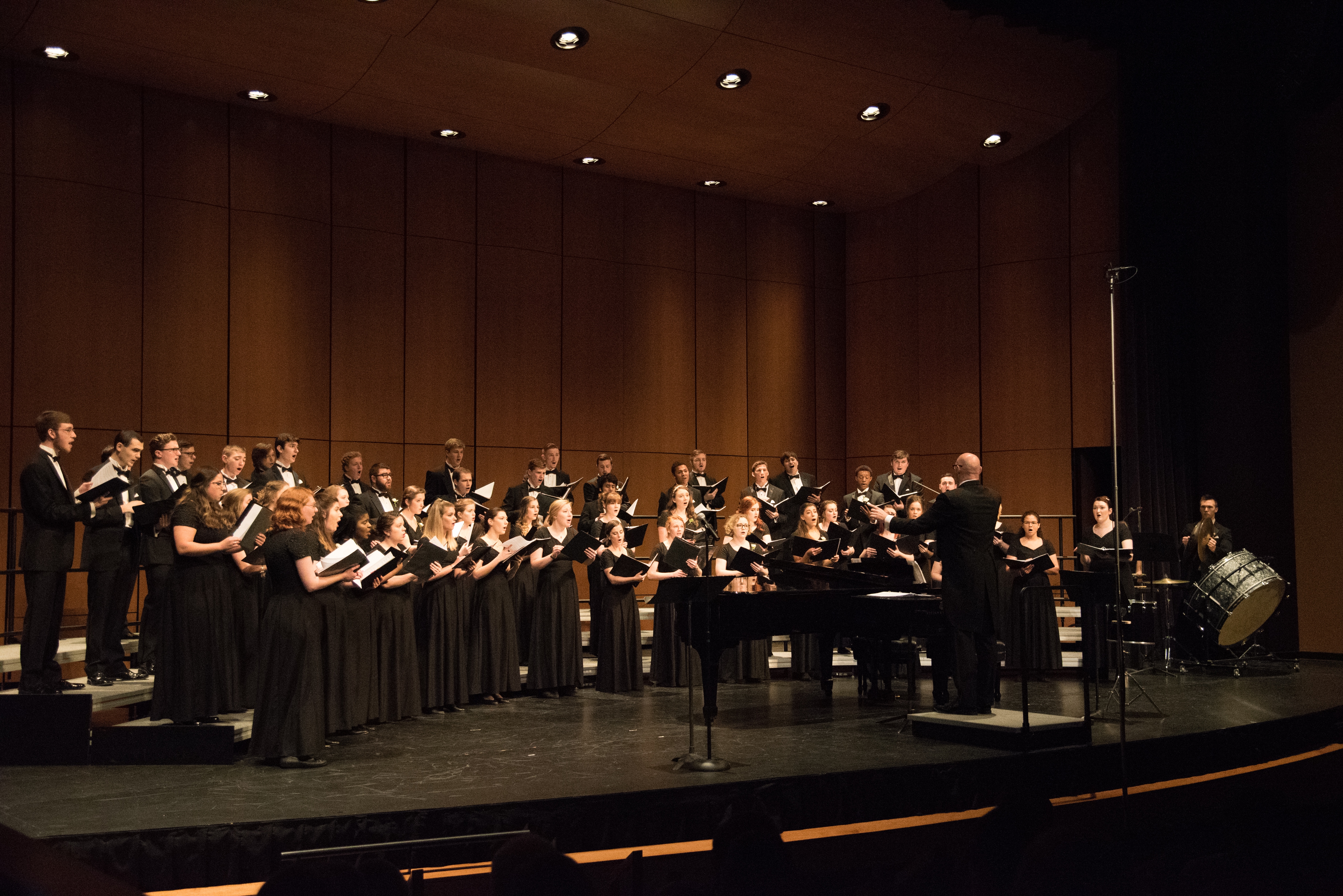 Concert choir performing