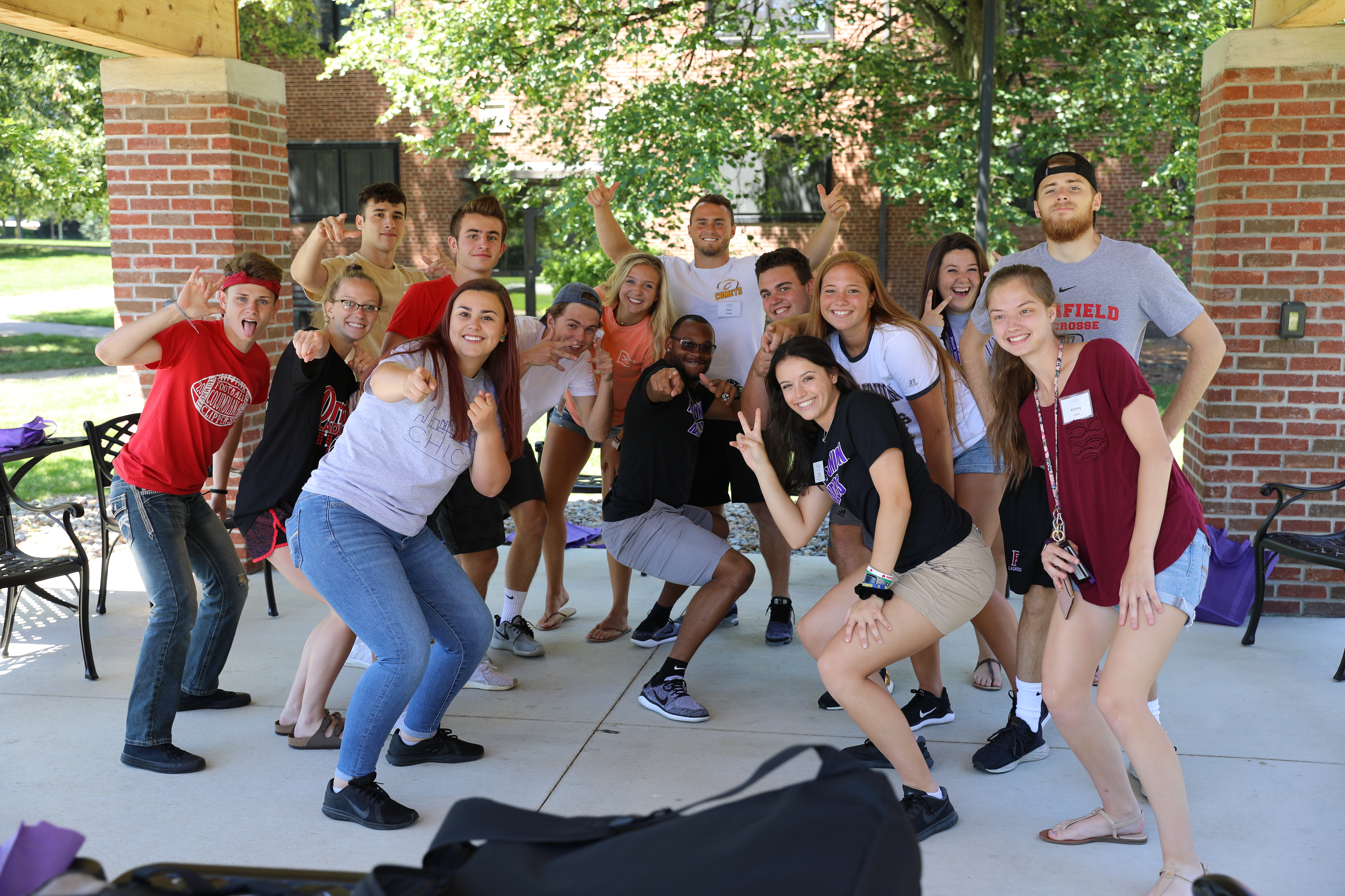 Admitted students at Mount Union having fun during an event.