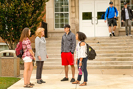 University of Mount Union students outside.