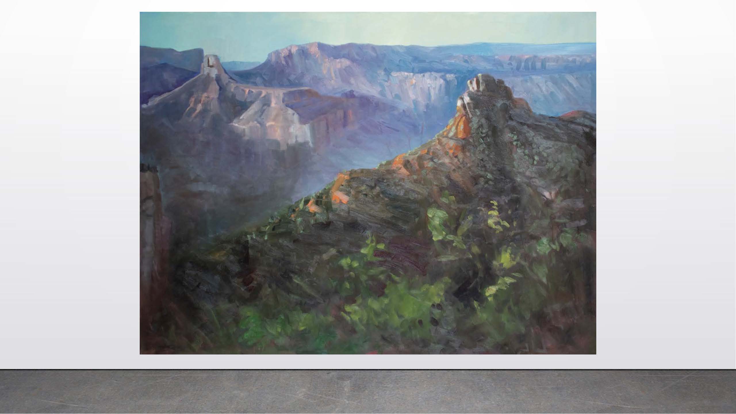 Margo Miller     North Rim, 2020     Oil on canvas.      36”x48”