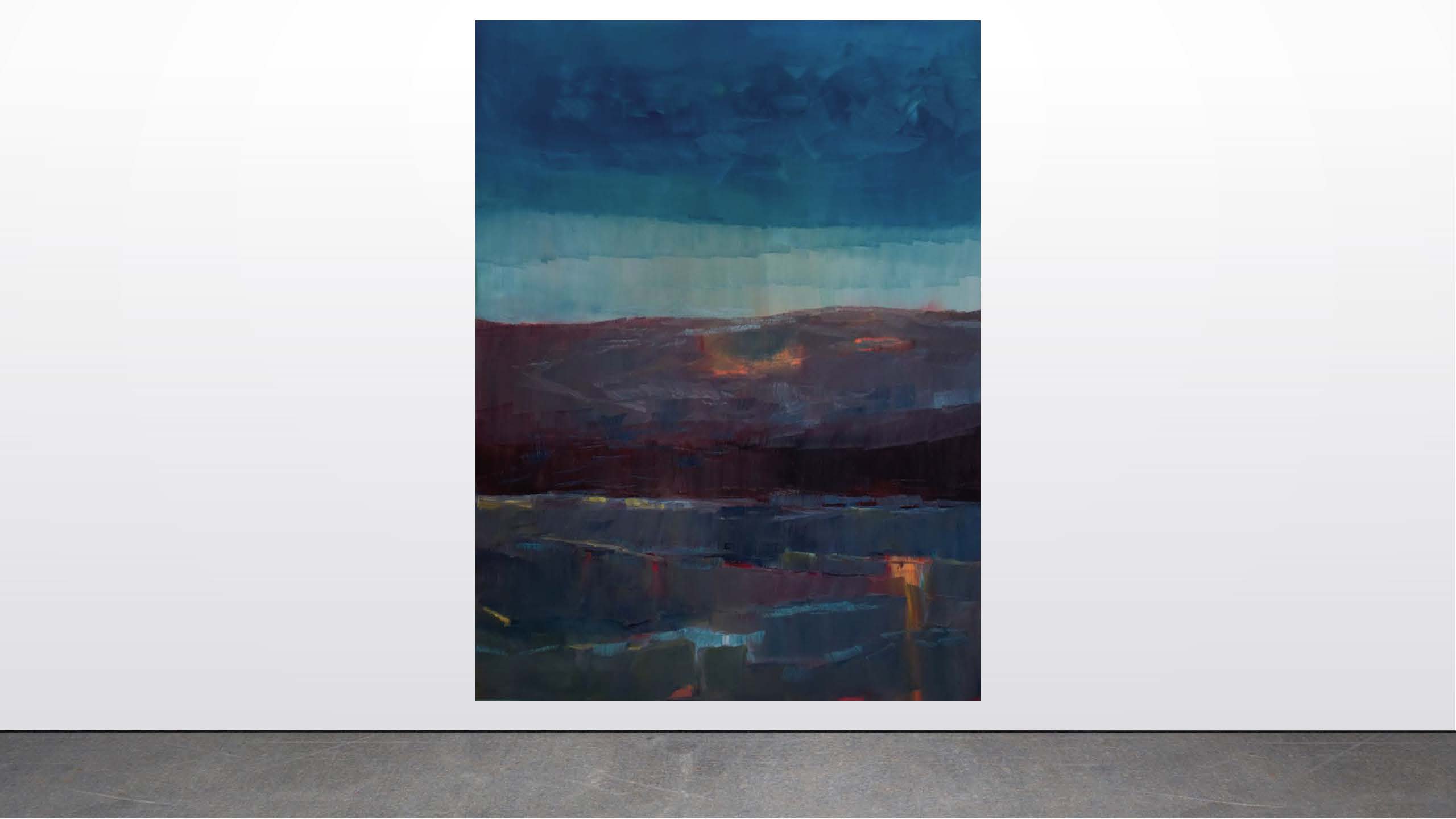 Margo Miller    Blue Dominant, 2020    Oil on canvas.     40”x30”