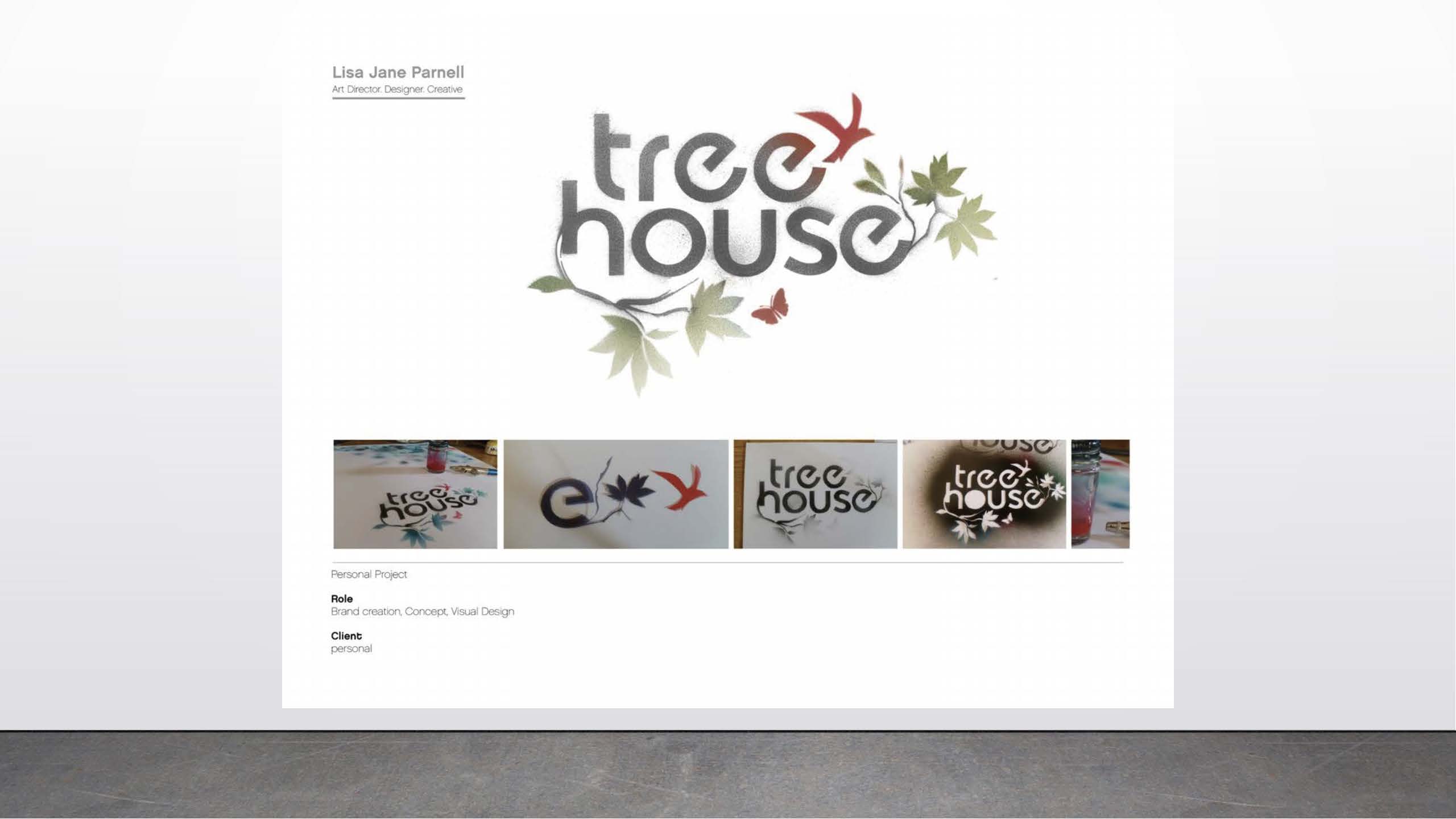Lisa Parnell      Role: Brand creation, Concept, Visual Design       Client: personal