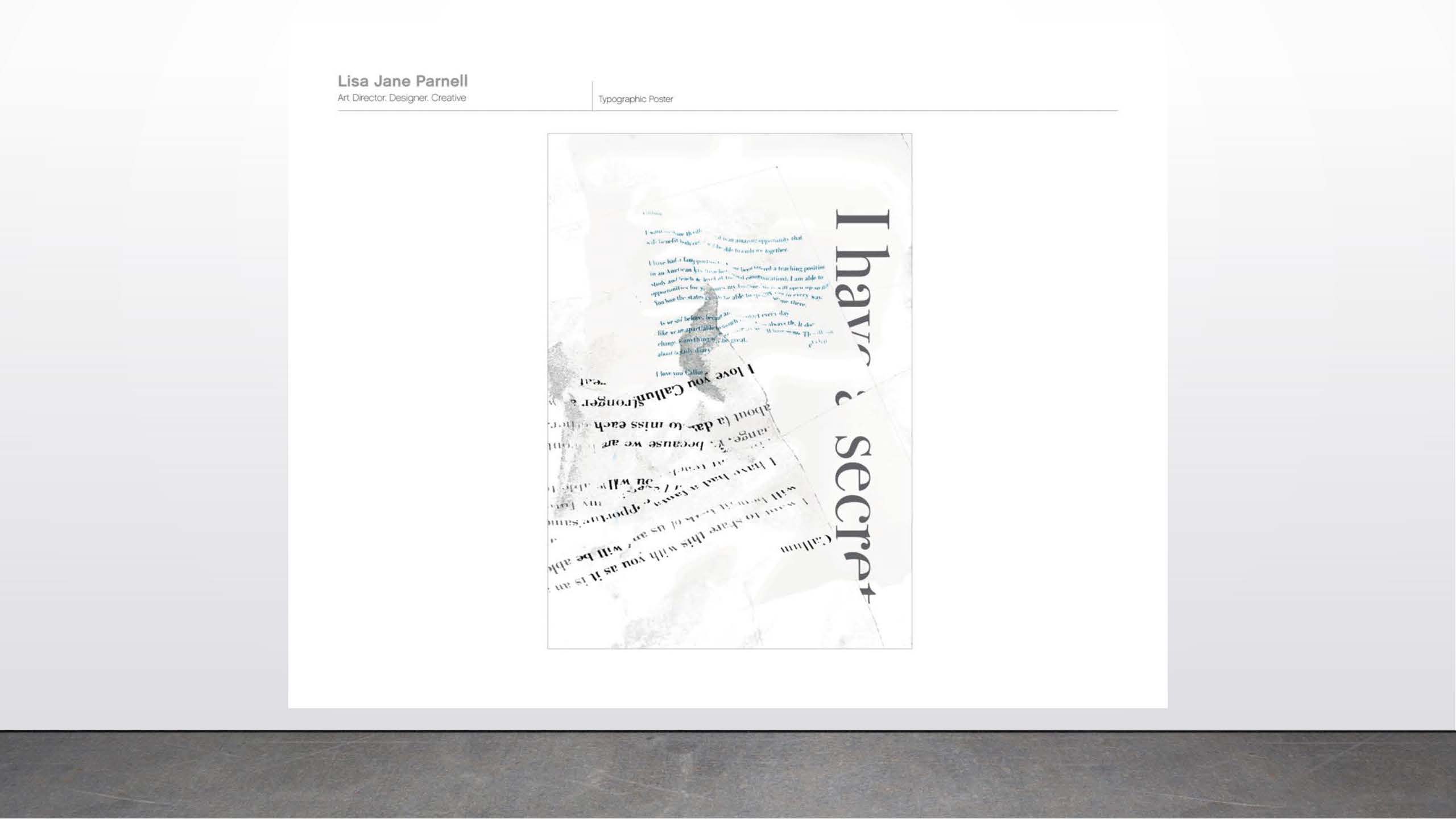 Lisa Parnell       Typographic poster        Personal Project - typography and animation