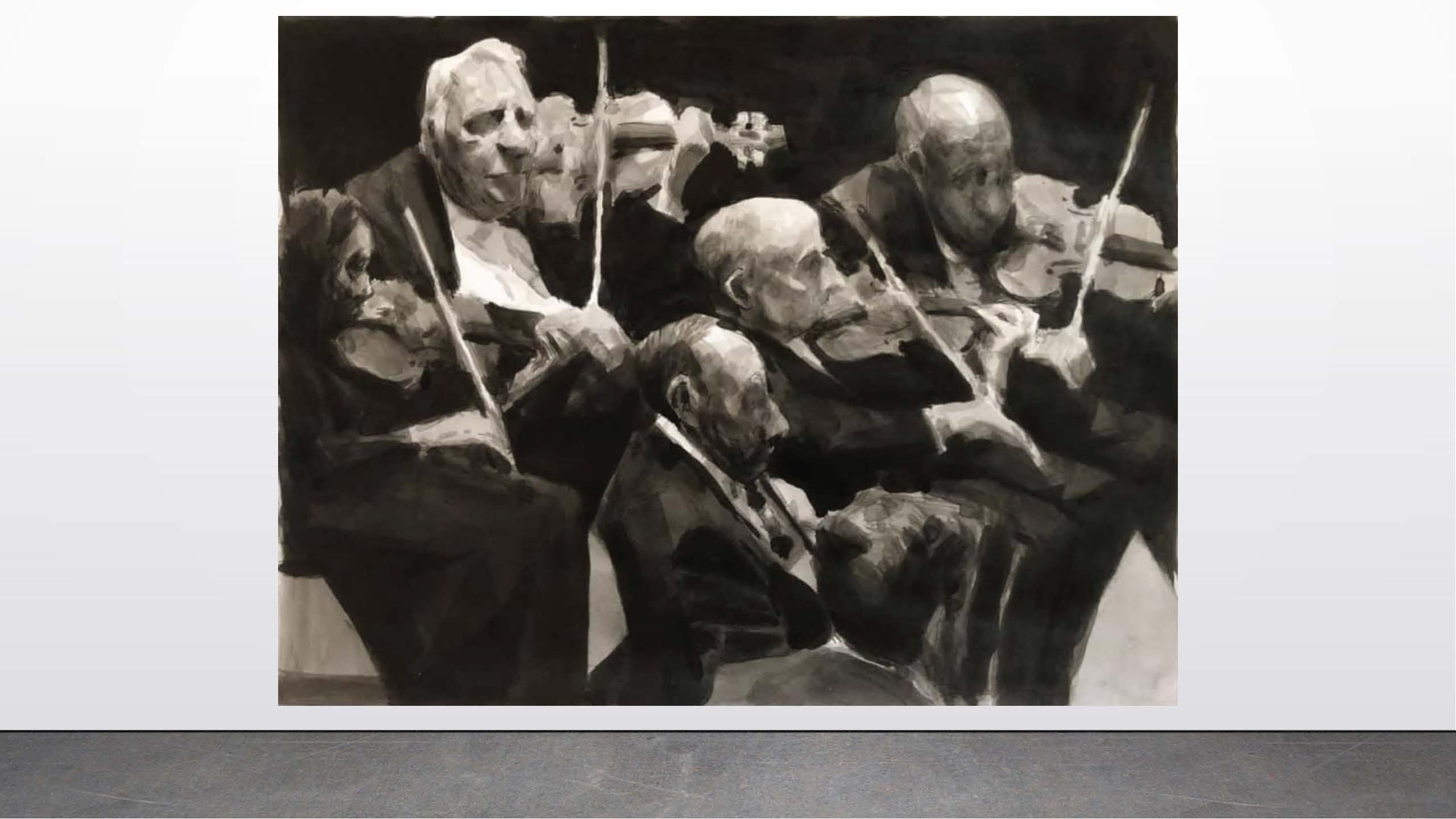 Michael Schmidt      Orchestra III, 2020      Ink on paper.       14”x11”