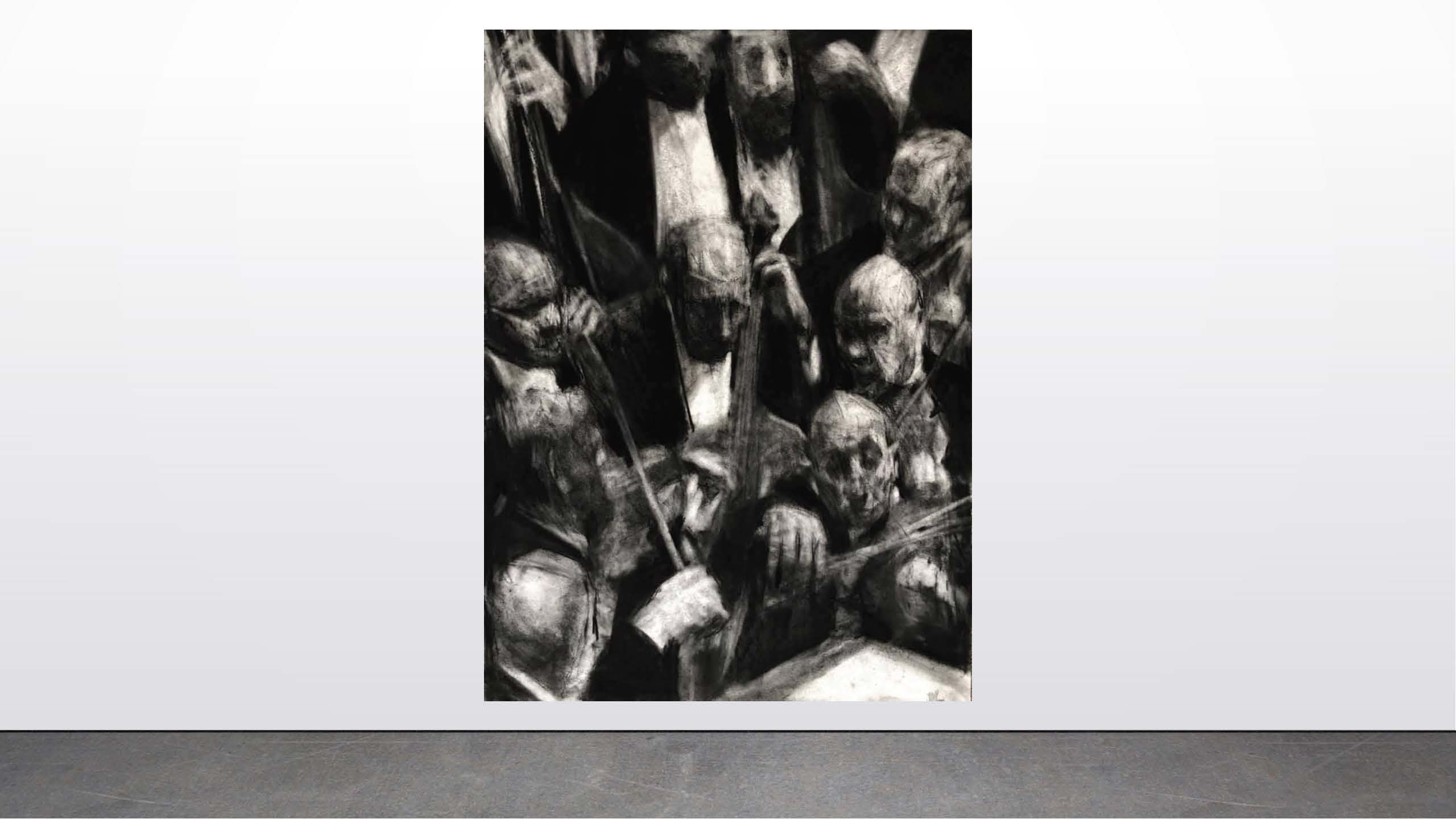 Michael Schmidt      Orchestra VIII, 2020      Charcoal pastel on paper.      22”x30”