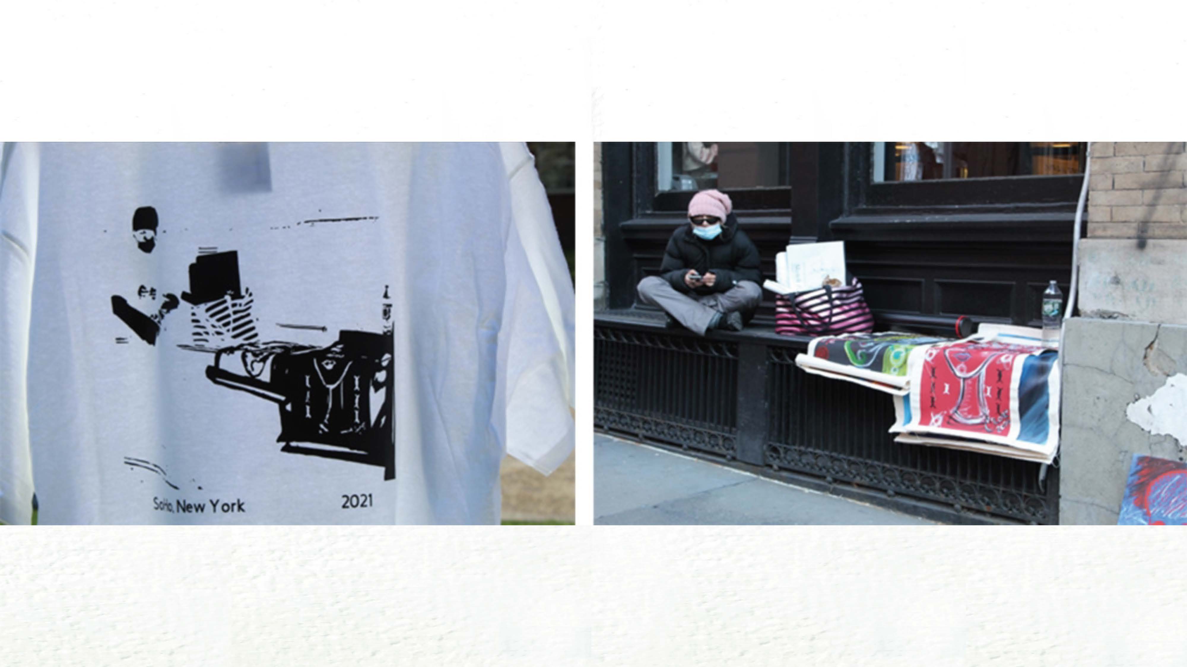 Matthew Bisono. “SoHo Art”, screen press/photograph, 2021.