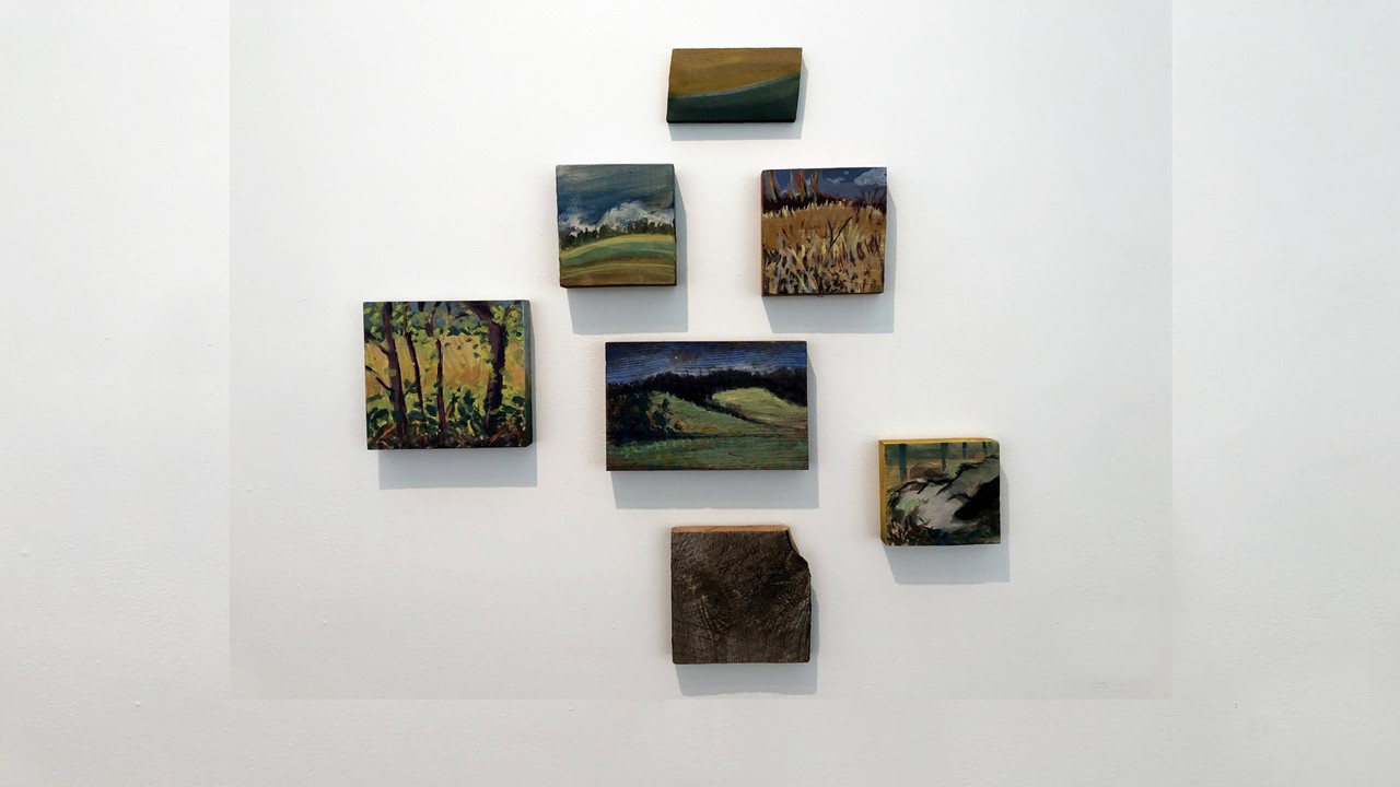 Joan Staufer, Untitled, oil on wood, 29”x28”, 2020. Price on Request