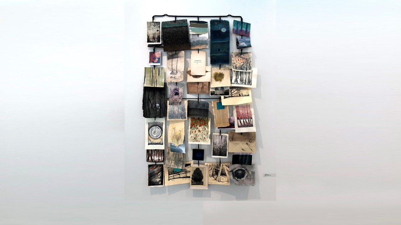 Joan Staufer, Continuum (III), mixed media on paper, 30”x47”, 2020. Price on Request