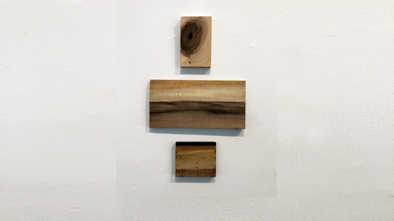 Joan Staufer, Continuum (VI), mixed media on wood, 10.5”x17”, 2020. Price on Request
