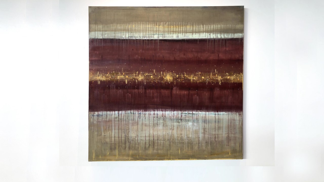 Joan Staufer, Ohio, oil and wood on canvas, 48”x48”, 2018. Price on Request