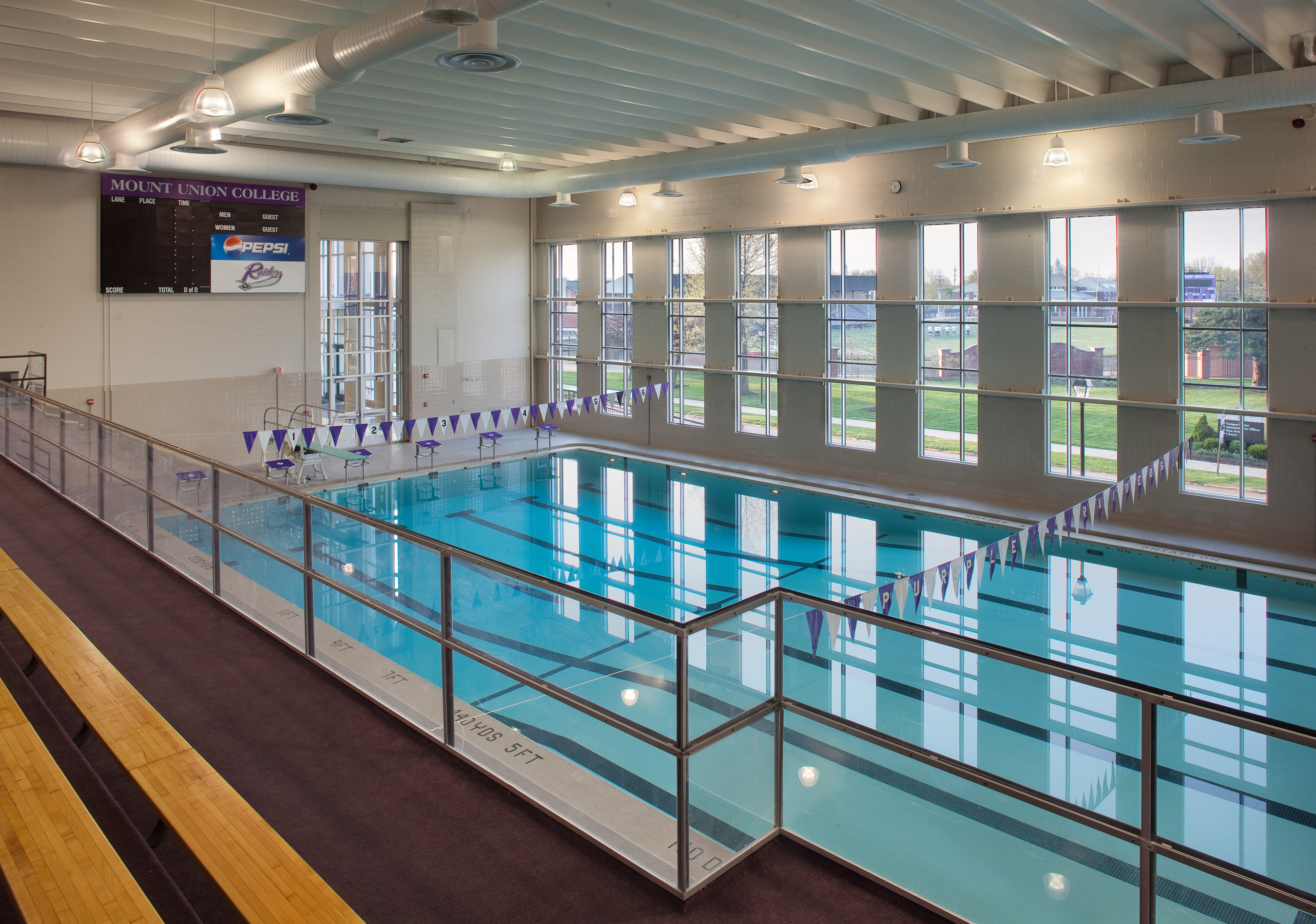 Natatorium. Interior of MAAC Pool