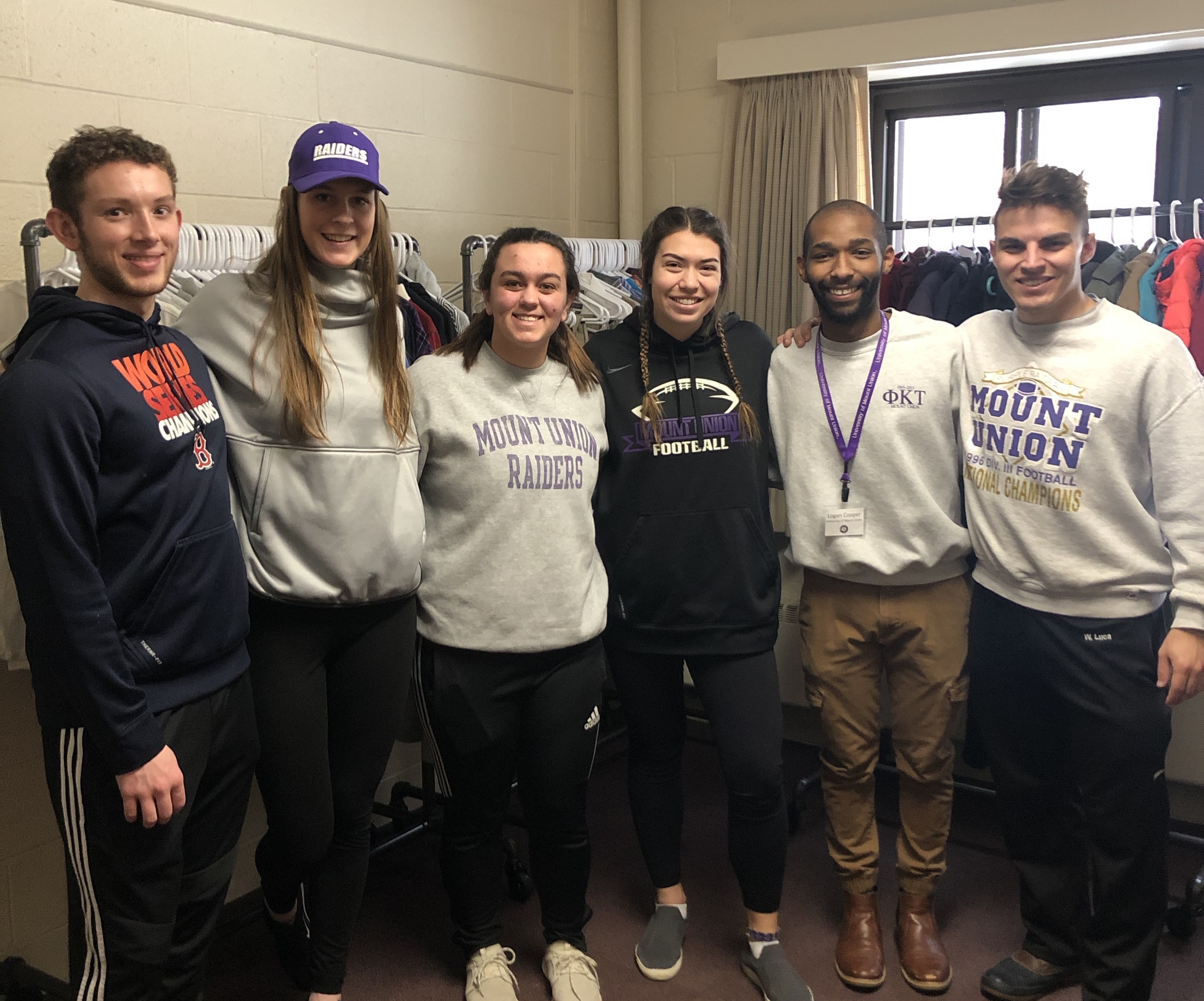 Group of students in food pantry