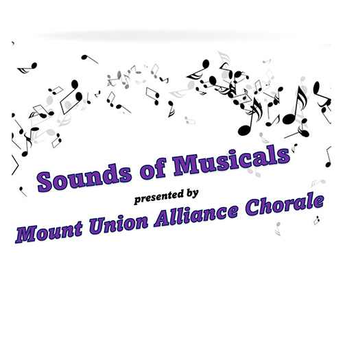 Sounds of Musicals logo surrounded by musical notes