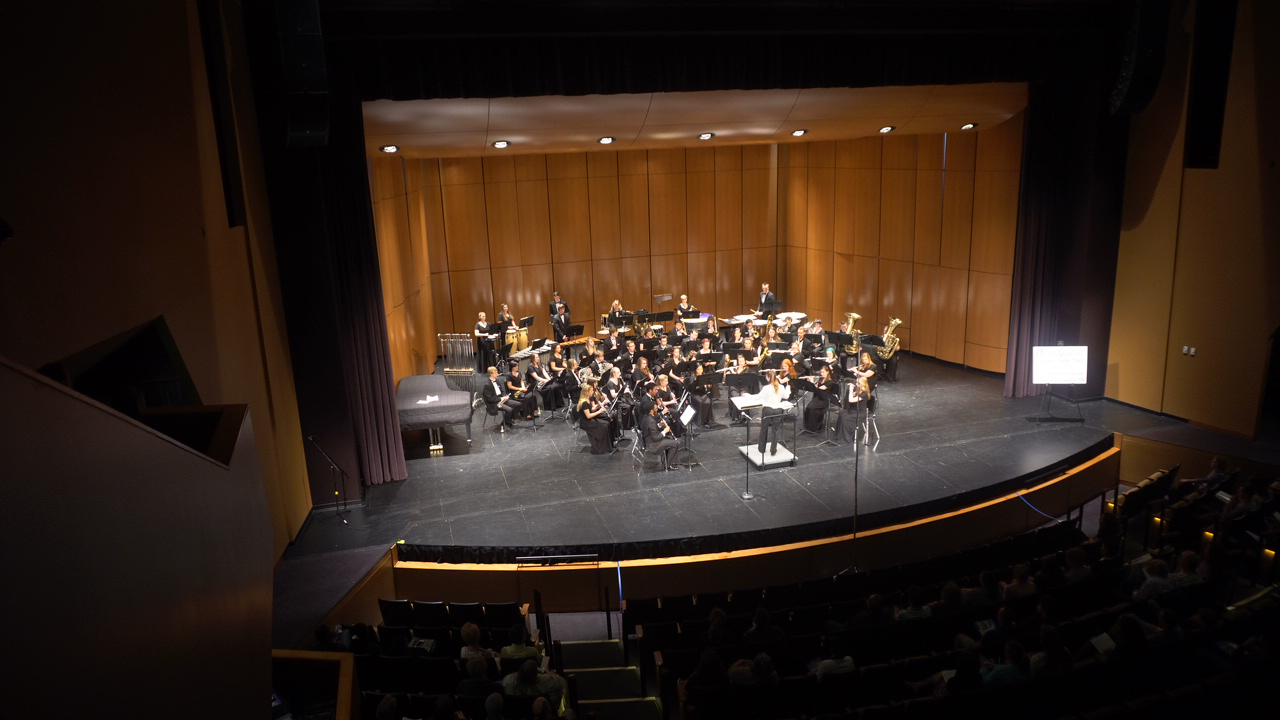 wind ensemble in brush hall