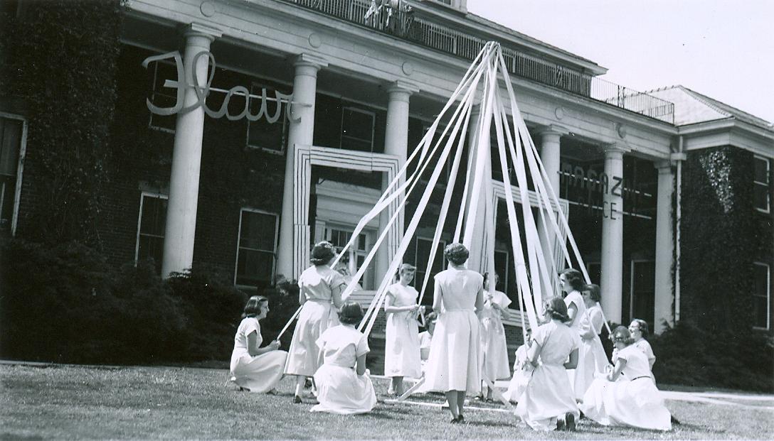 students dancing during may days in 1953