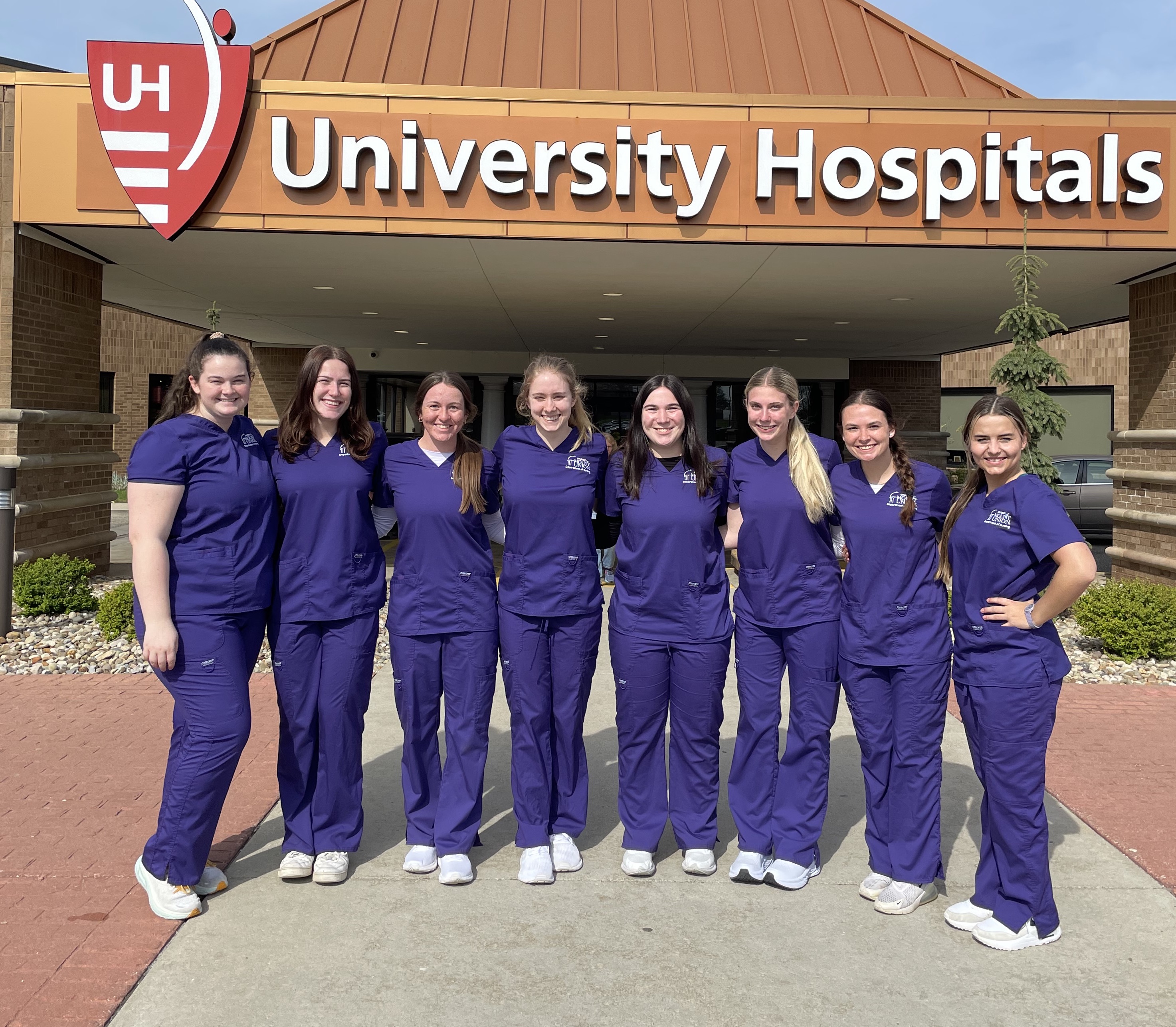 Nursing students at clinical