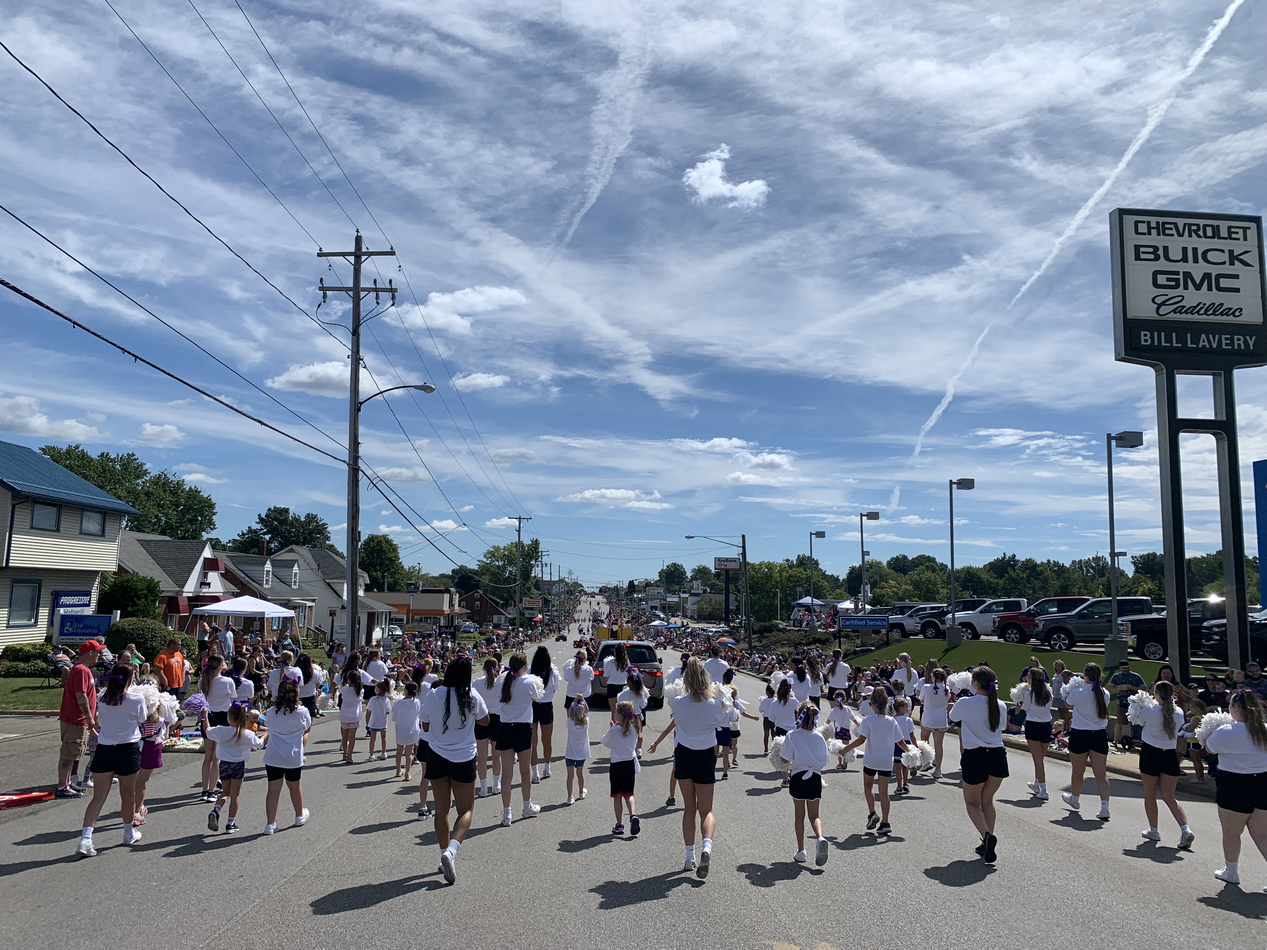 Spirit Squad participating in the Carnation Parade through Alliance, OH