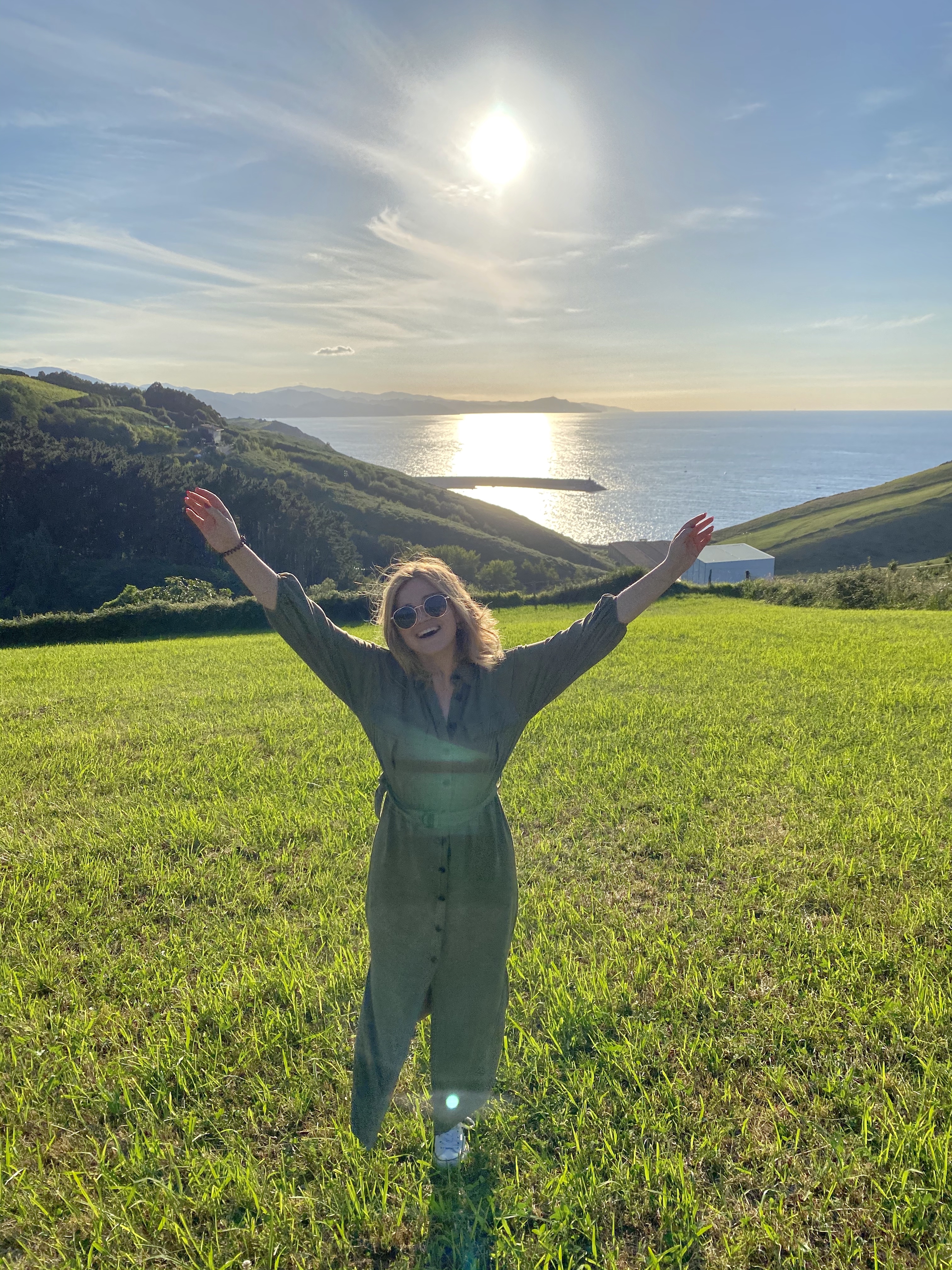 Ainhoa Garcia Michelena stands in the nature of her hometown