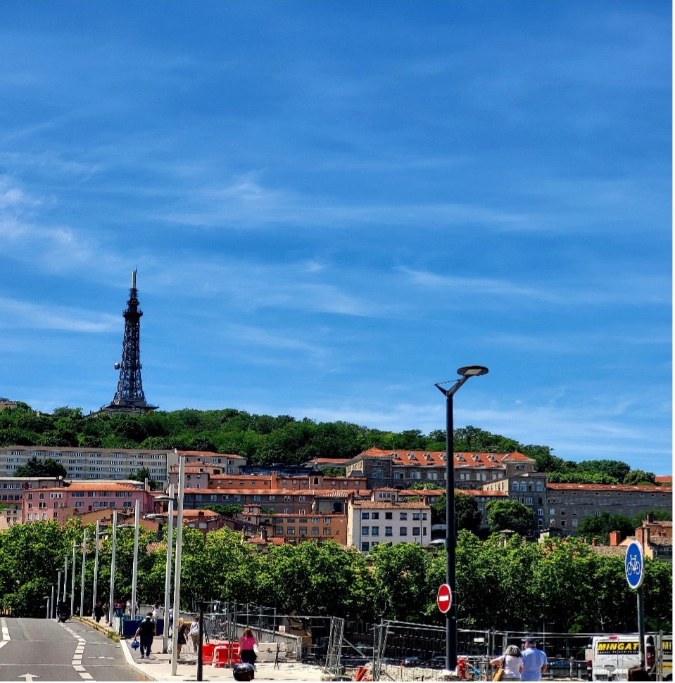 Wide city shot of Lyon, France