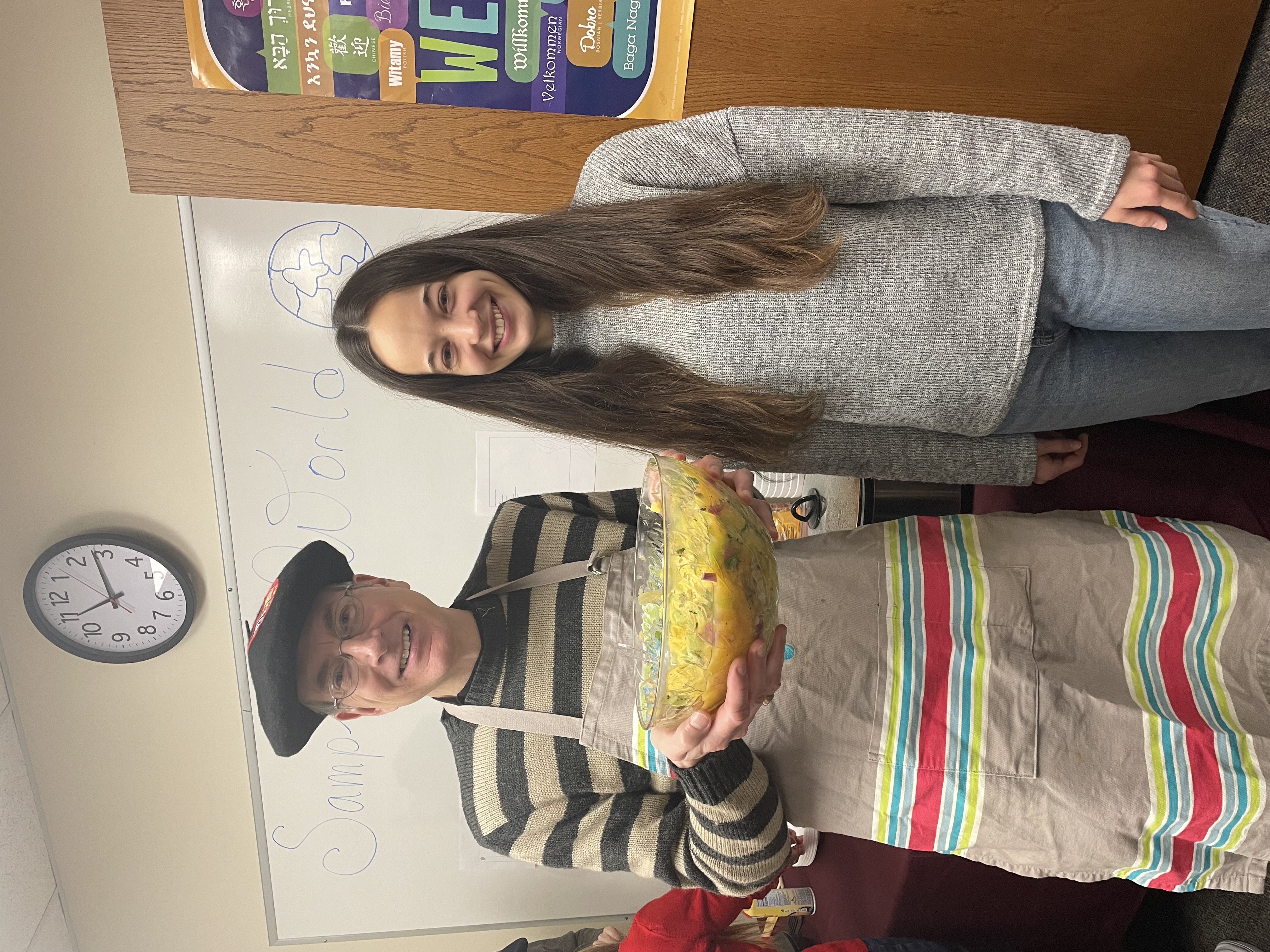 Professor of Spanish, Gregg Courtad with Ana Campos at a Sample the World event held on campus