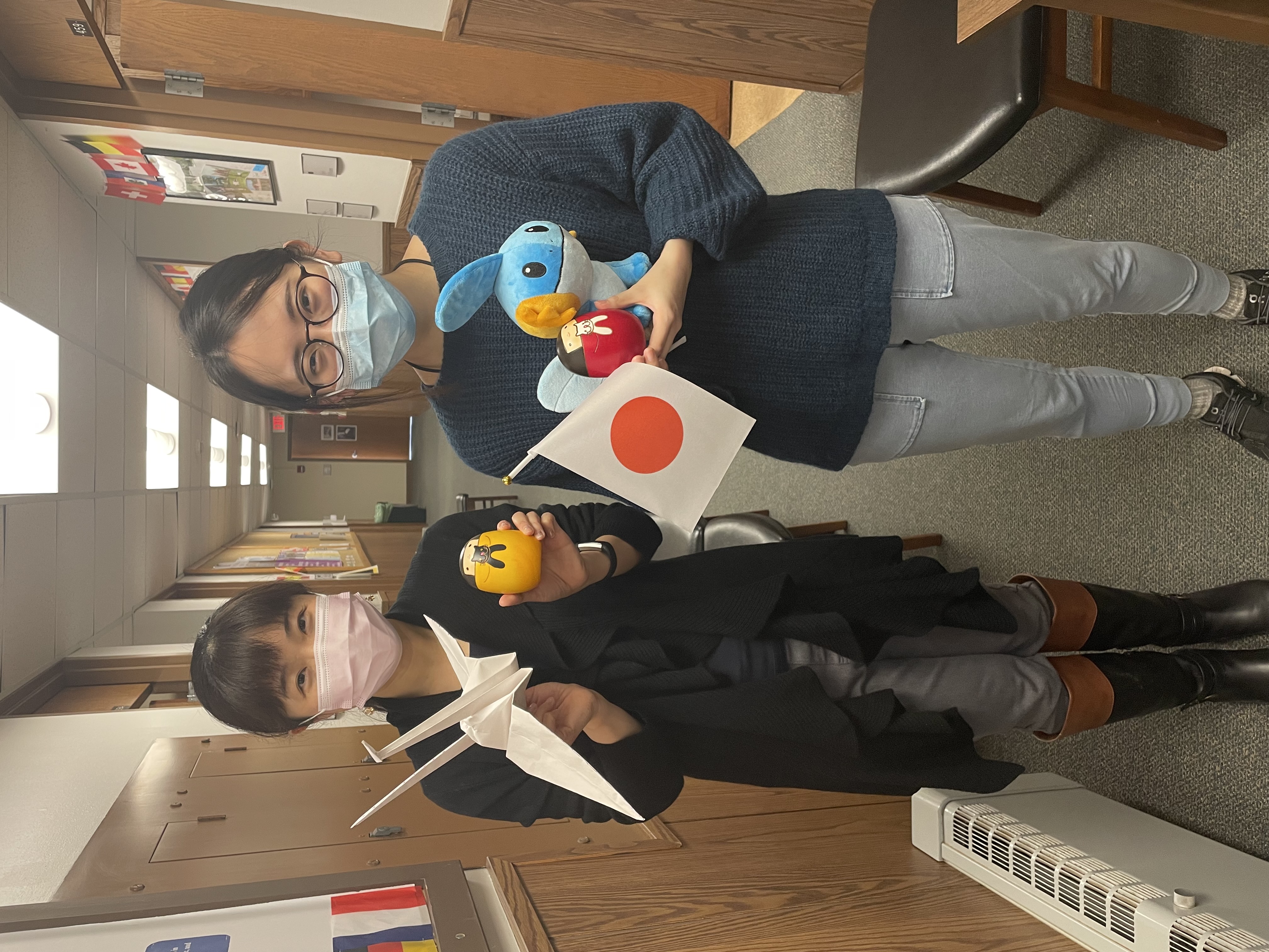 Japanese Visting Professor, Noriko Okuro with TA Kasumi Sudo