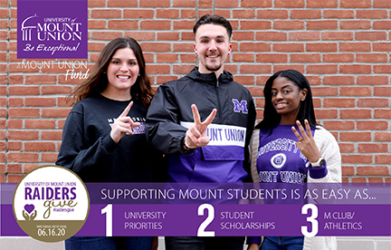 Raiders Give Featuring Three Students