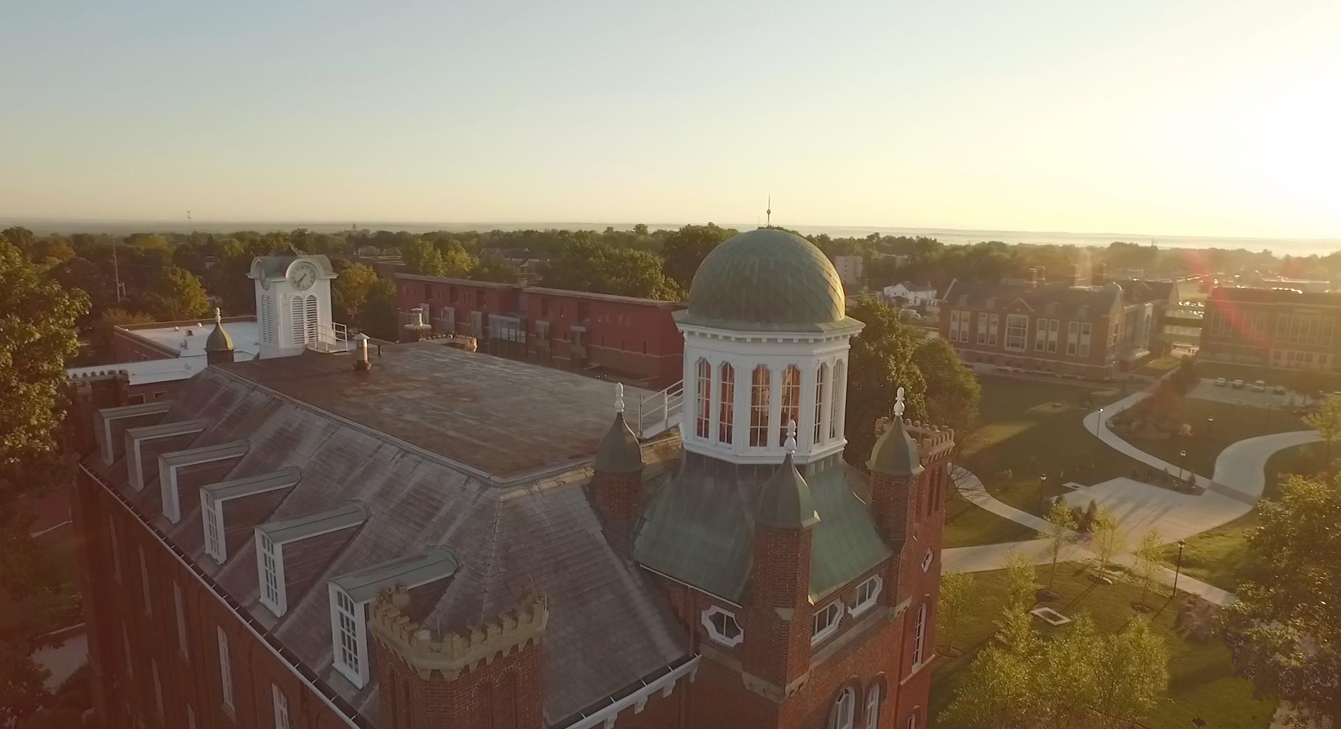 Aerial view of Mount Union Campus